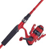 Ugly Stik Hi-Lite Spinning Combo | Close-Up View of Reel, Line & Rod Handle | Red