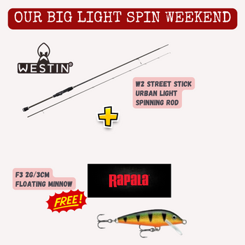 Westin W2 Streetstick Light Urban Rod+FREE Rapala Minnow