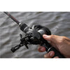Zebco Demonic All-Black 150 Baitcast Reel in Angler's Hands