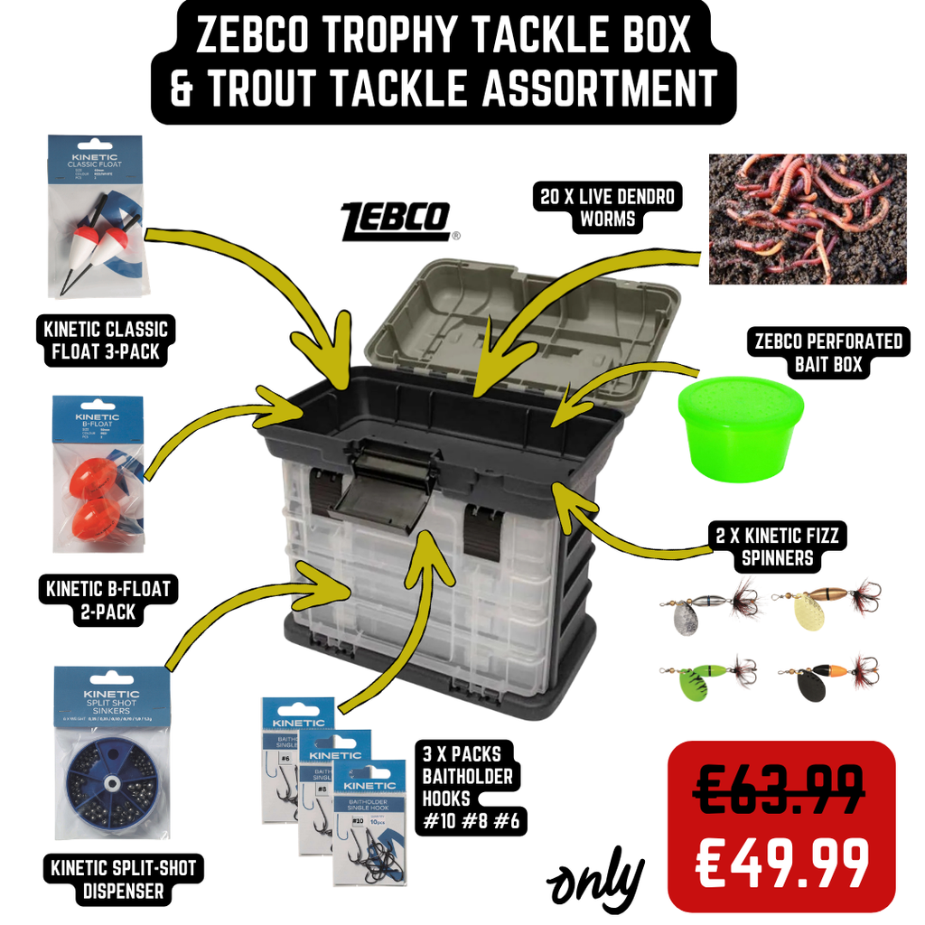 good trout tackle box Zebco Trophy Tackle Box+Trout Tackle Package Deal | OpenSeason.ie