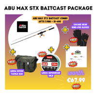 Abu Garcia Max STX Baitcast Combo+FREE Braid+Bag+Gloves+Lure