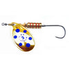 llba Tondo Decorated Trout Spinner Single Hook | Gold/Blue Dots
