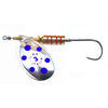 llba Tondo Decorated Trout Spinner Single Hook | Silver/Blue Dots