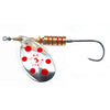 llba Tondo Decorated Trout Spinner Single Hook | Silver/Red Dots