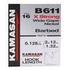 Kamasan B611 Xtra Strong Wide Gape Nickel Barbed Hooks to Nylon