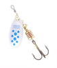 Mapso Orion Spinning Lure - Silver/Blue Dots - OpenSeason.ie - Online Tackle & Bait Shop, Ireland