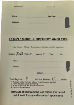 Templemore & District Anglers - Annual Membership
