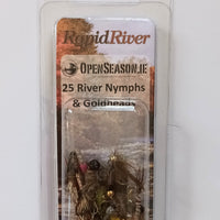 Open Season Rapid River Trout Nymphs & Goldheads 25 Pack