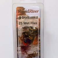 Open Season Rapid River Wet Trout Flies 25 Pack


