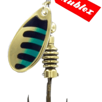 Rublex Celta Trout Spinner Lure - Gold Green Black - Size 2 - OpenSeason.ie - Irish Online Fishing Tackle Shop