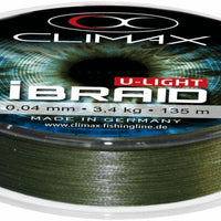 Climax iBraid Ultra-Light Braid - 135m - Moss Green | OpenSeason.ie Irish Climax Fishing Braid Stockist