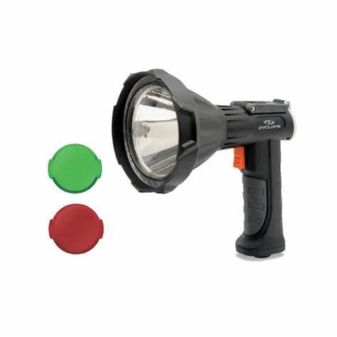 Cyclops Pro 12V Handheld Hunting Spot Lamp Red & Green Lenses