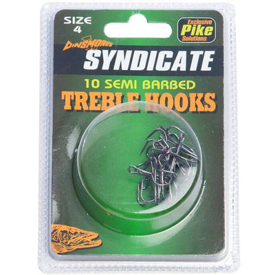 Dinsmores Syndicate Semi-Barbed Treble Hooks - Pike Fishing Tackle at OpenSeason.ie, Nenagh