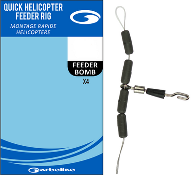 Garbolino Quick Helicopter Feeder Rig 4 Pack | OpenSeason.ie Coarse Fishing Tackle