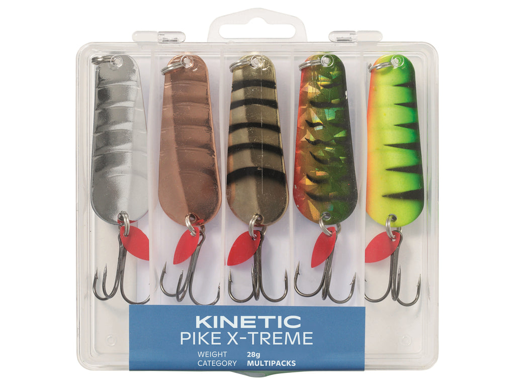 Kinetic Pike X-Treme Spoons - 5 Pack - OpenSeason.ie Pike Fishing Tackle