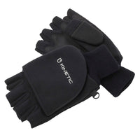 Kinetic Wind Stop Black Foldover Mitt - Ideal for Winter Sports - Fishing, Shooting, Farming