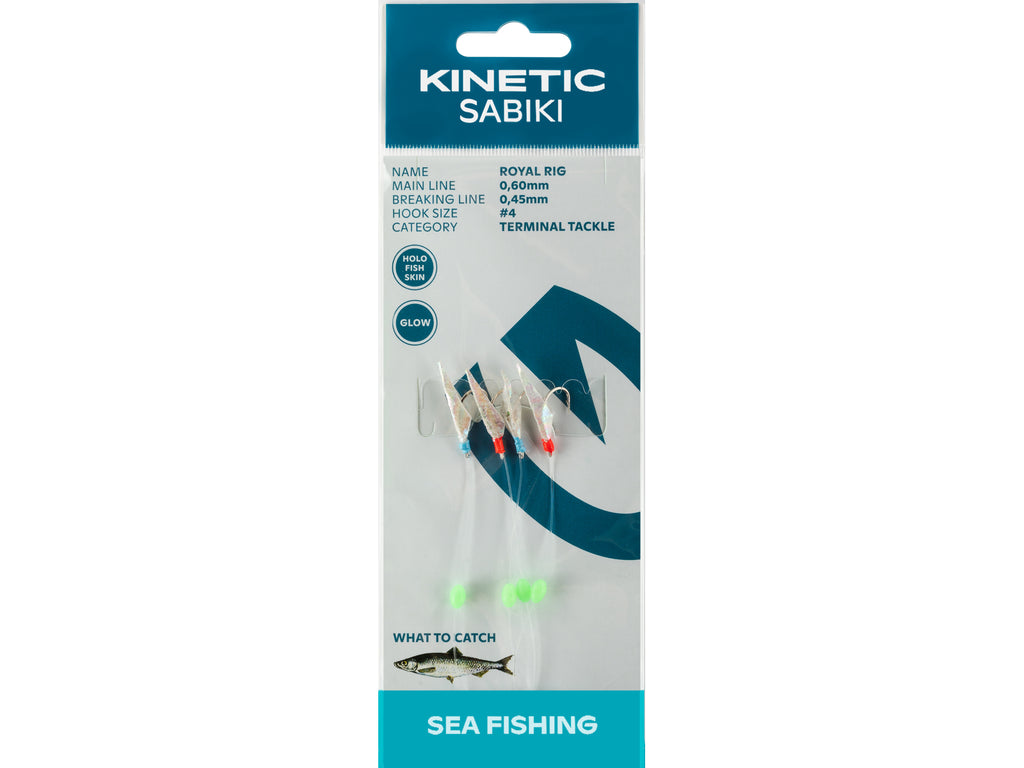 Kinetic Sabiki Royal Sea Rig #4 - Red/Blue - Sea Fishing Tackle at OpenSeason.ie - Irish Online Tackle Shop