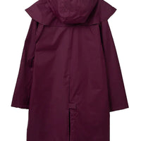 Target Dry Outrider 3/4 Length Women's Waterproof Raincoat - Burgundy ~ Front View | OpenSeason.ie