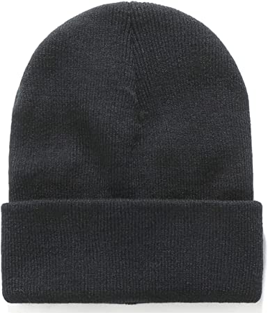 Plain Black Knit Cuffed Beanie Hat - Online Outdoor Shop - OpenSeason.ie