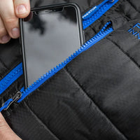 Mobile Phone being put into Preston Innovations Celcius Insulated Puffer Jacket Chest Pocket
