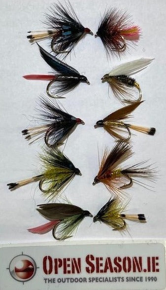 Open Season Wet Trout Flies - Mixed Selection of 10