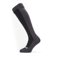 Sealskinz Waterproof Knee-Length Sock - Breathable & Insulated Black/Grey