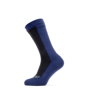 Sealskinz Waterproof Mid-Length Sock - Breathable & Insulated - Mid-Blue