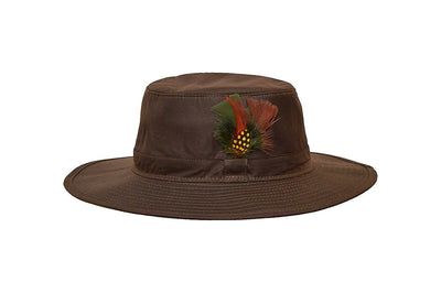 Walker & Hawkes Wide-Brimmed Waxed Outback Hat - OpenSeason.ie