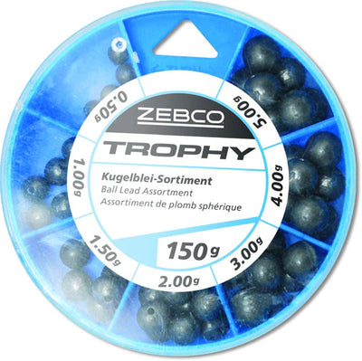 Zebco Trophy Ball Lead Assortment in Sectioned Dispenser