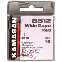 Kamasan Coarse Hooks - B512 - Wide Gape Red at OpenSeason.ie 