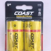 Coast Industrial Performance D Cell Batteries - 2pc