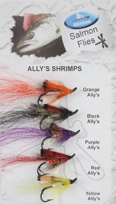 Dragon Salmon Fly Assorted Selection - 5 Pack - Ally's Shrimps - Fly Fishing Tackle at OpenSeason.ie