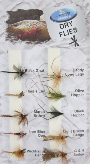 Dragon Dry Fly Assorted Selection - 10 Pack - OpenSeason.ie Irish Online Fishing Tackle Shop, Nenagh
