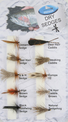 Dragon Sedge Premium Assorted Trout Fly Selection - 10 Pack