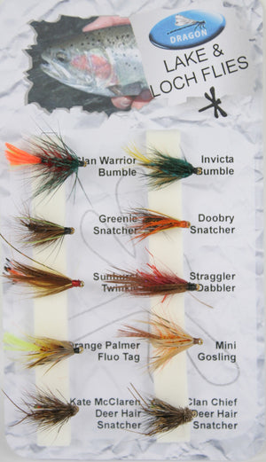 Dragon Lake & Loch Assorted Trout Fly Selection - 10 Pack - Trout Flies at OpenSeason.ie