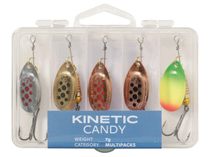 Kinetic Candy Trout/Perch/Pike Spinners - 5 Pack