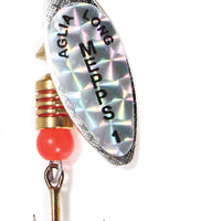 Mepps Aglia Long Fishing Lure Rainbow Mother of Pearl