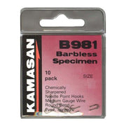 Kamasan B981 Specimen Eyed Barbless Hooks