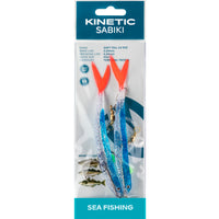  Kinetic Sabiki Soft Tail UV Sea Rig #8/0 - Blue Fire Tail - Sea Fishing Tackle at OpenSeason.ie, Nenagh